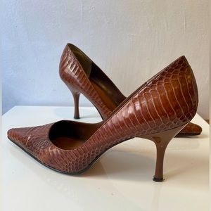 Joey Brown Snakeskin Heels | 6.5